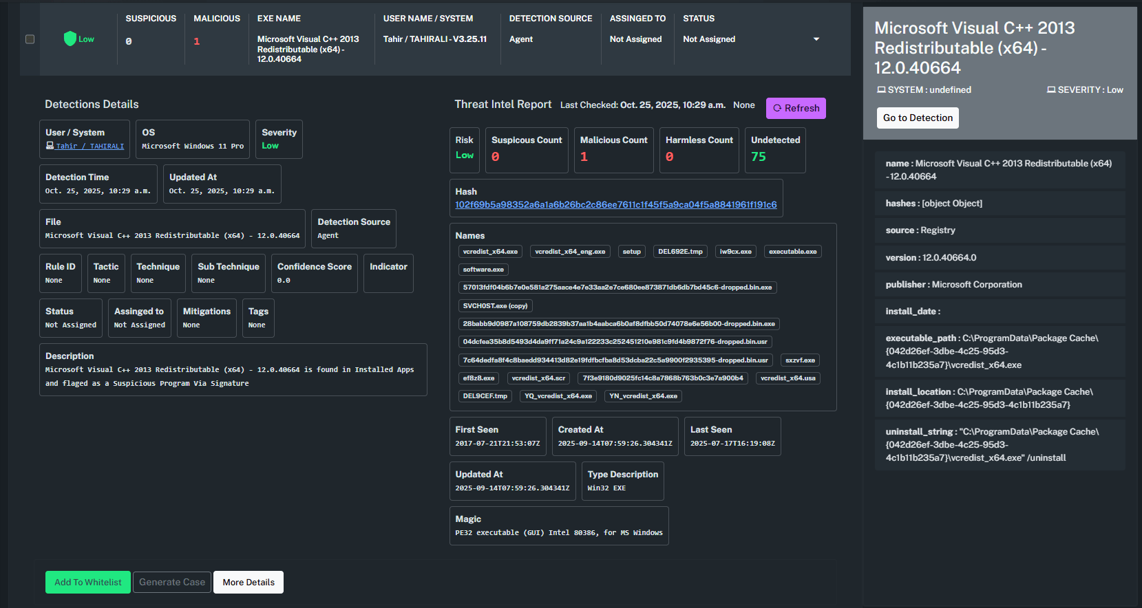 Malicious Activity Detection