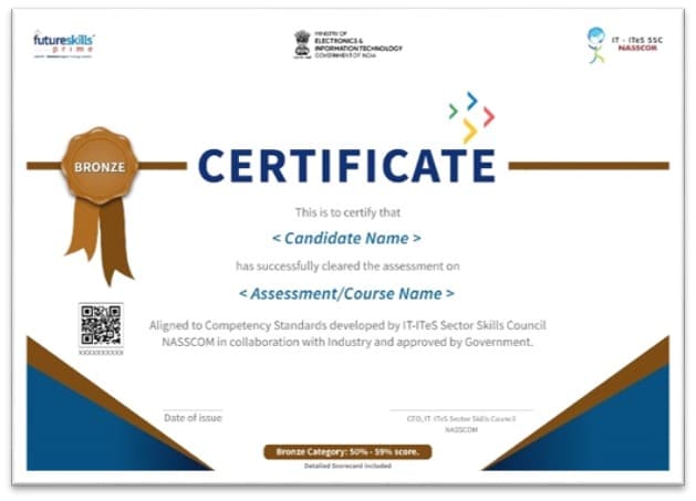 Bronze Certificate