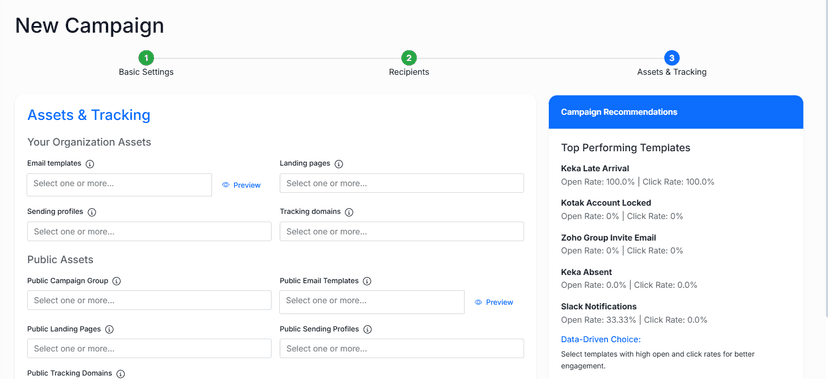 Step 3: Assets & Tracking
