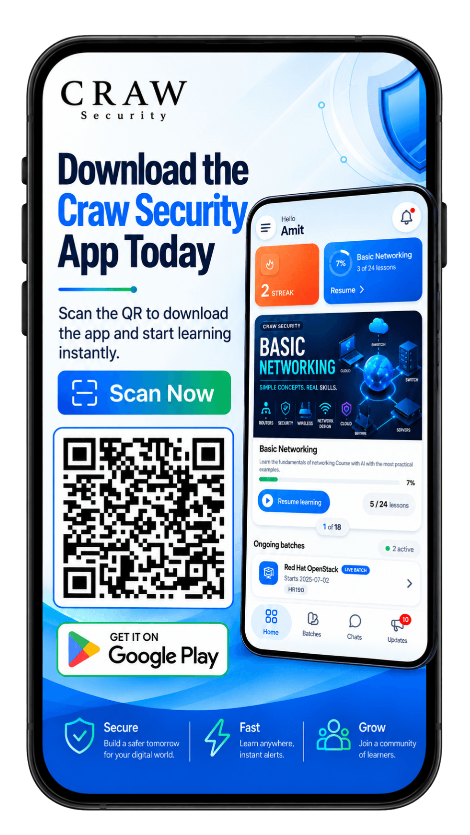 Craw Security mobile application