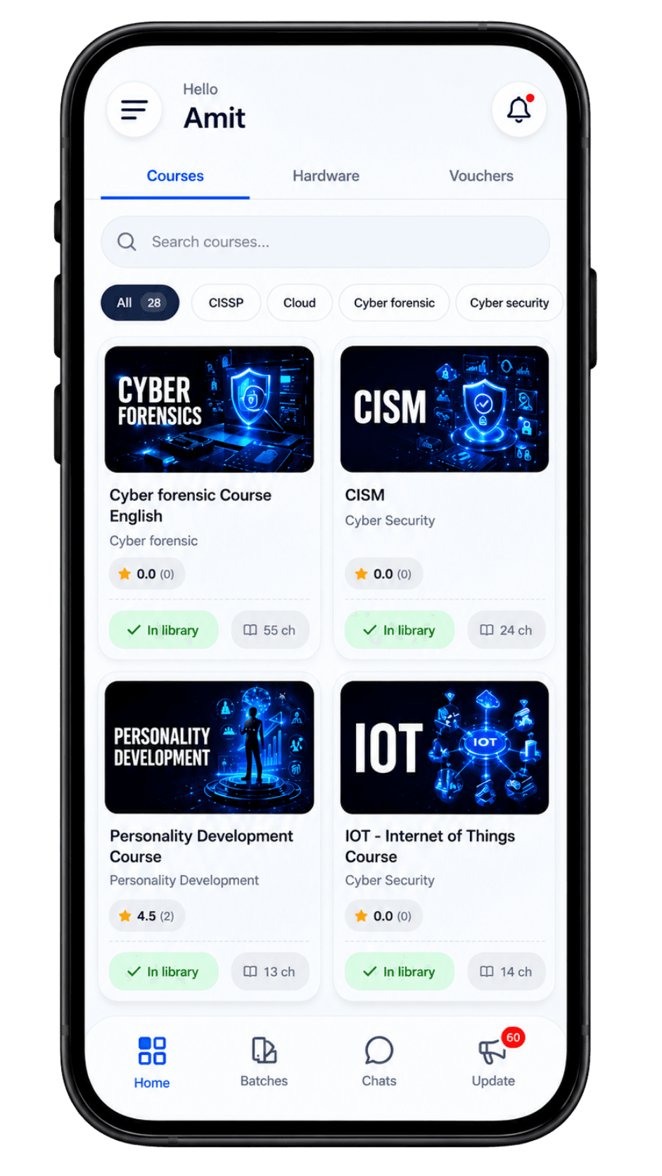 Craw Security app learning screen