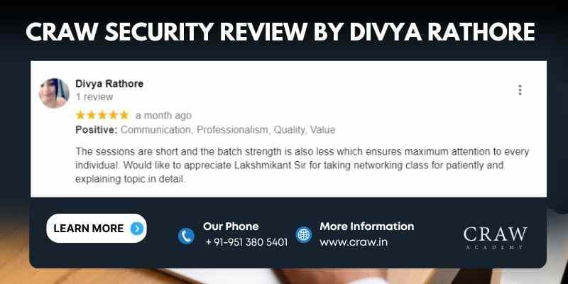 Craw Security Review by Divya Rathore - Craw Security