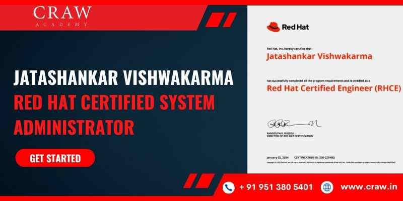 Jatashankar Vishwakarma becomes a Red Hat Certified Engineer