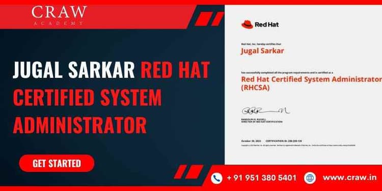 Jugal Sarkar Earns Red Hat Certified System Administrator (R...