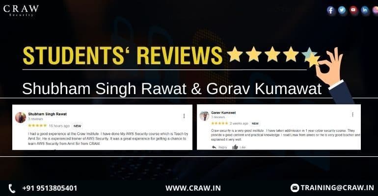 Craw Security Google Reviews by Craw Students In India