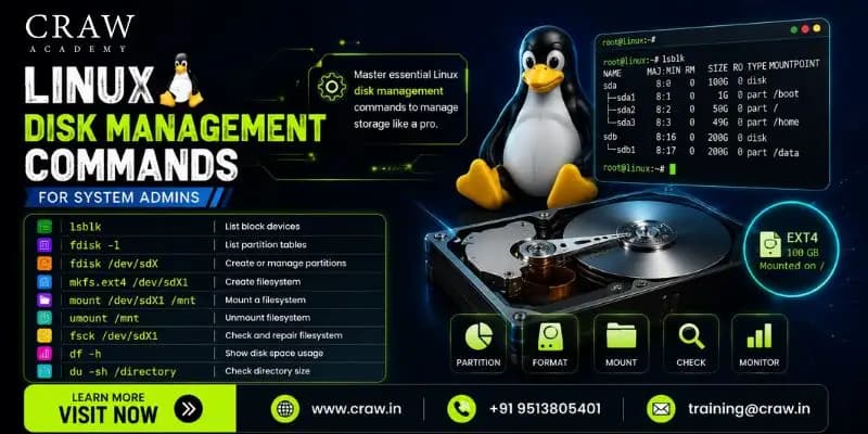 Linux Disk Management Commands for System Admins
