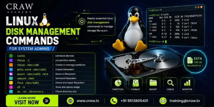 Linux Disk Management Commands for System Admins