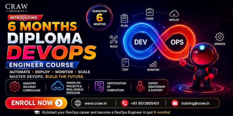 Introducing 6 Months Diploma DevOps Engineer Course by Craw Security