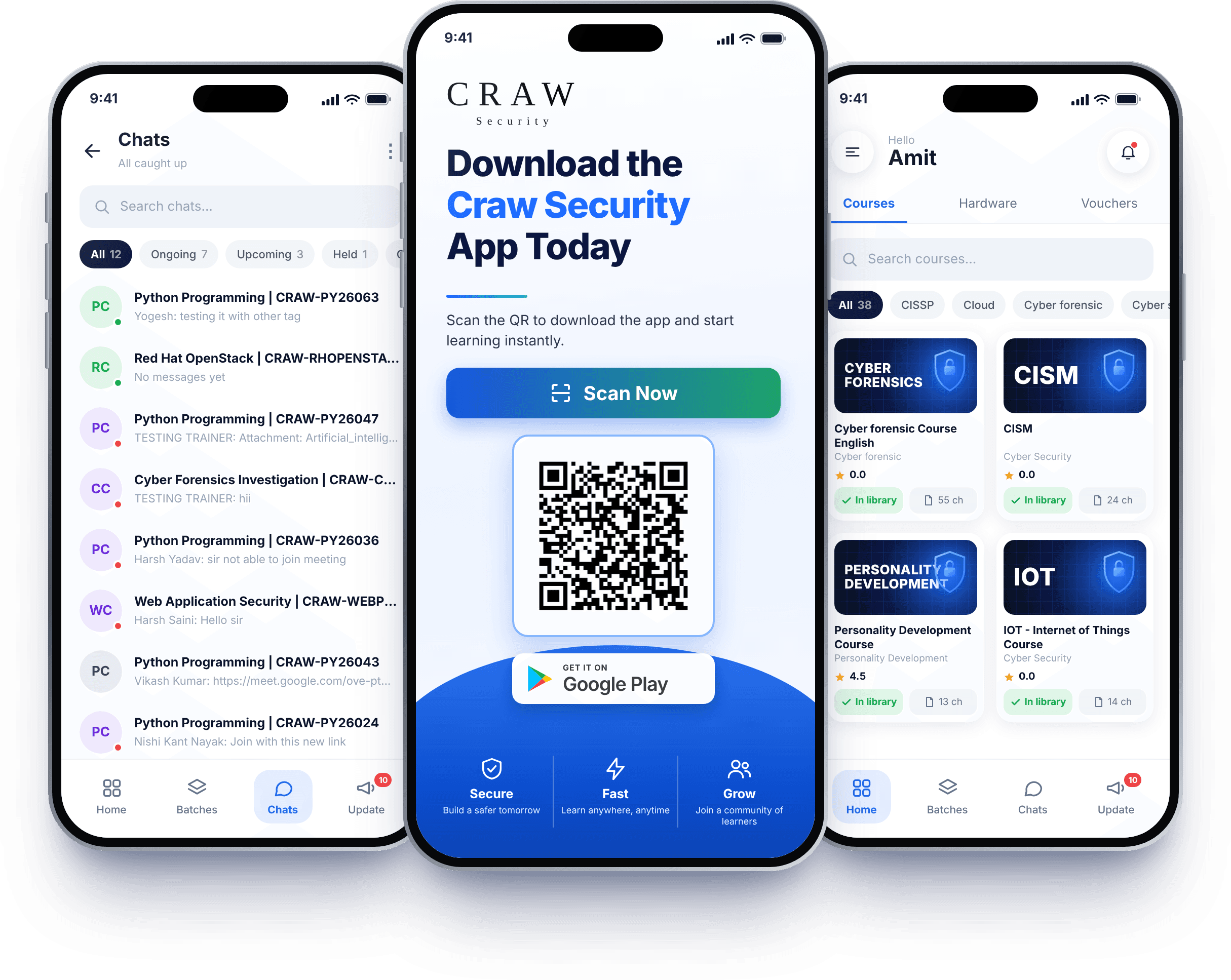 Craw Security app on Android and iPhone