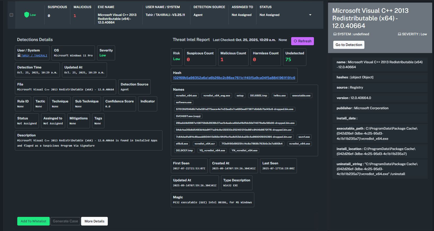 Malicious Activity Detection