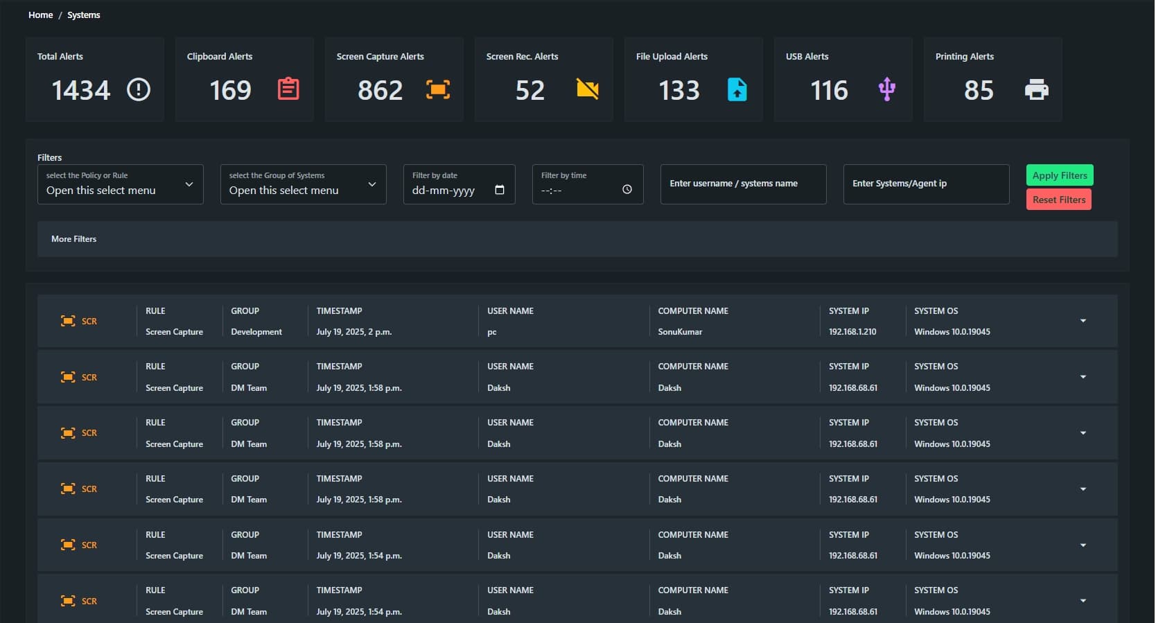 Real-Time Data Monitoring