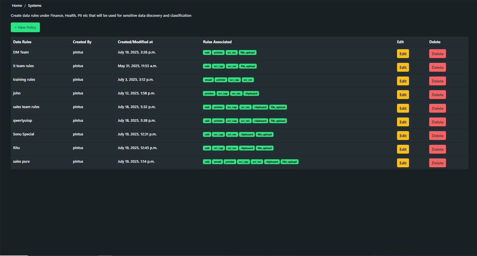 Context-Aware Policies