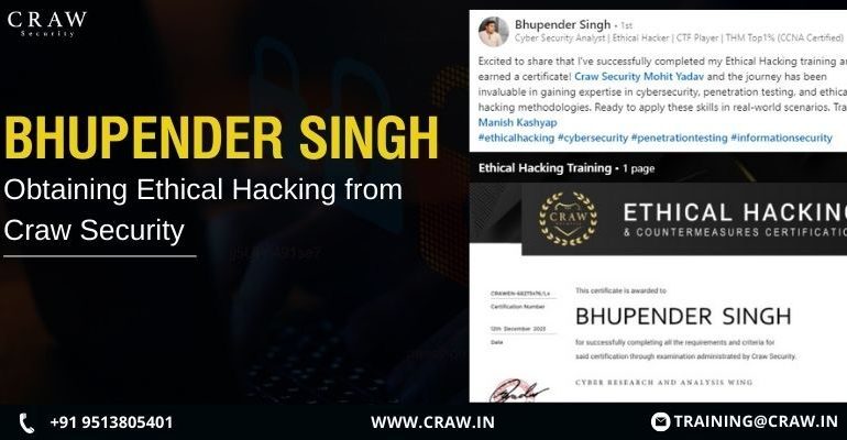 Craw Cyber Security Reviews by Bhupender Singh