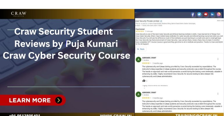Craw Security Student Reviews by Puja Kumari | Cyber Security Course - Craw Security