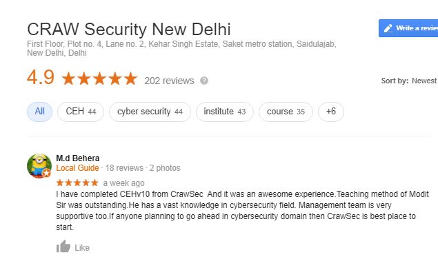 craw cyber Security Reviews