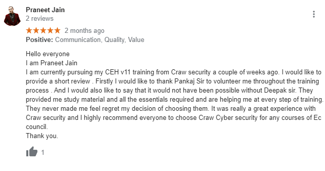 craw cyber Security Reviews