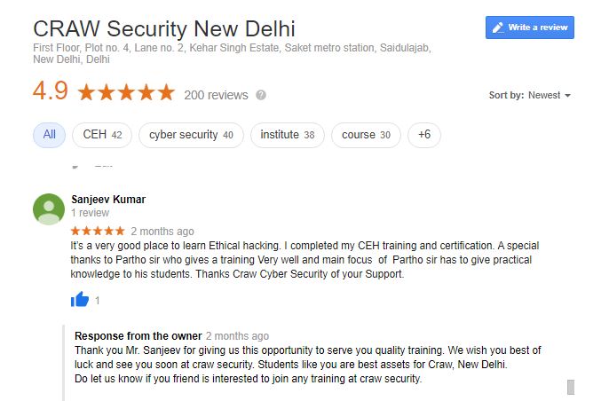 craw cyber Security Reviews