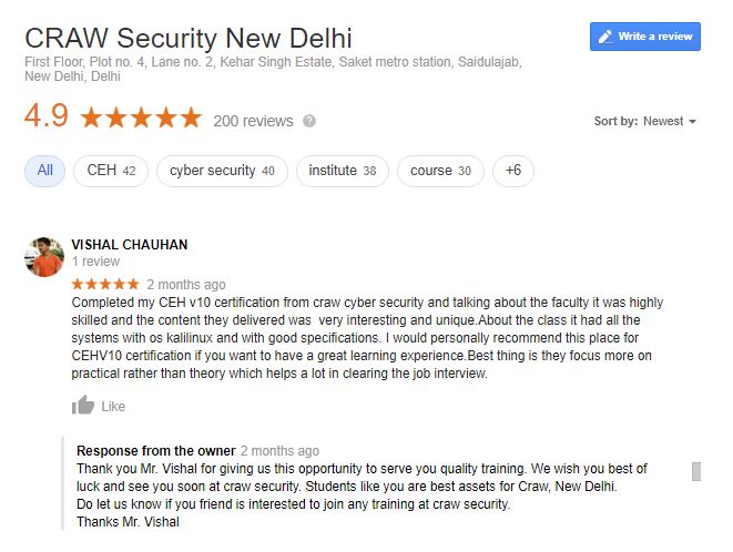 craw cyber Security Reviews