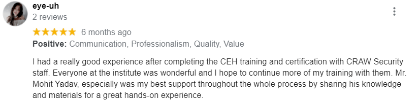 craw security google reviews