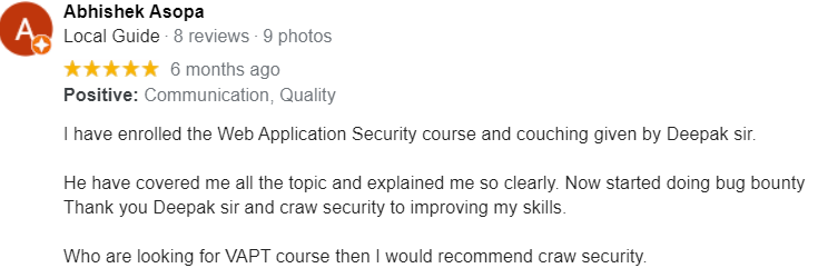 craw security google reviews