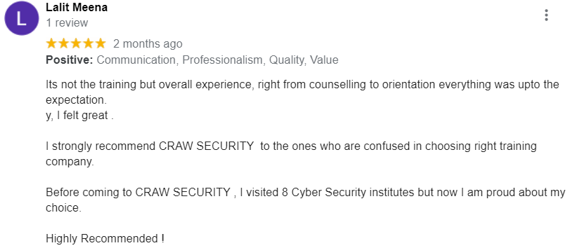 craw security google reviews 