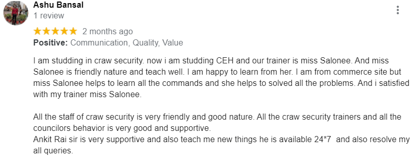 craw security google reviews 