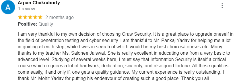 craw security google reviews 