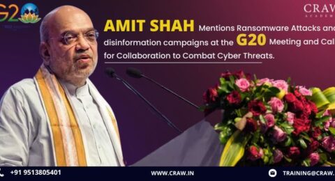 Amit Shah mentions ransomware attacks and disinformation campaigns at the G20 meeting and calls for collaboration to combat cyber threats.