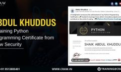 Abdul Khuddus python certificate