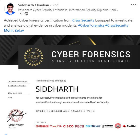 siddharth cyber forensics investigation