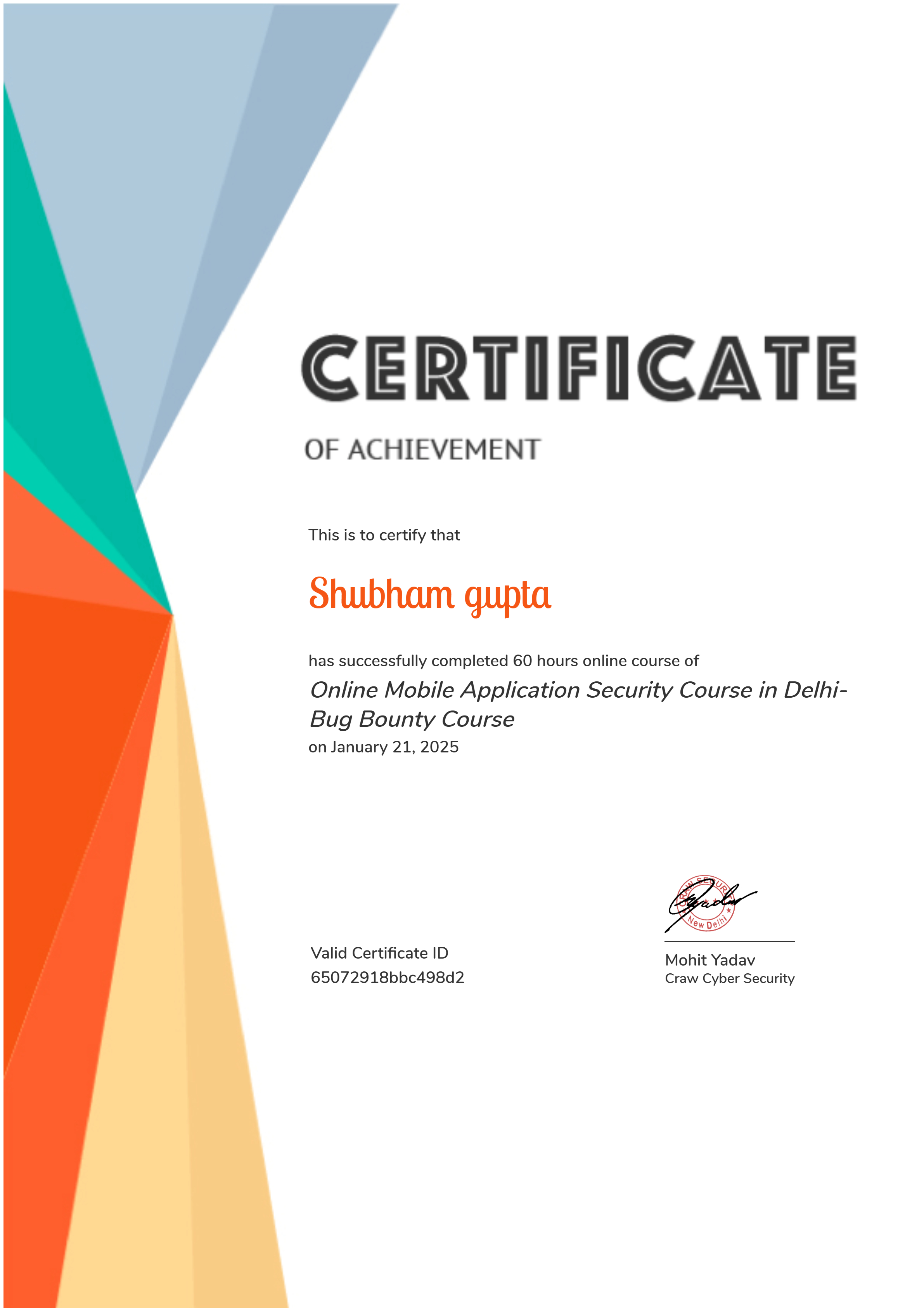 Online Mobile Application Security Course in Delhi- Bug Bounty Course